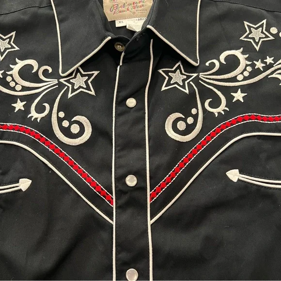 Rockmount Men's Star & Scroll Embroidered Western Shirt Sz XL - Picture 8 of 9